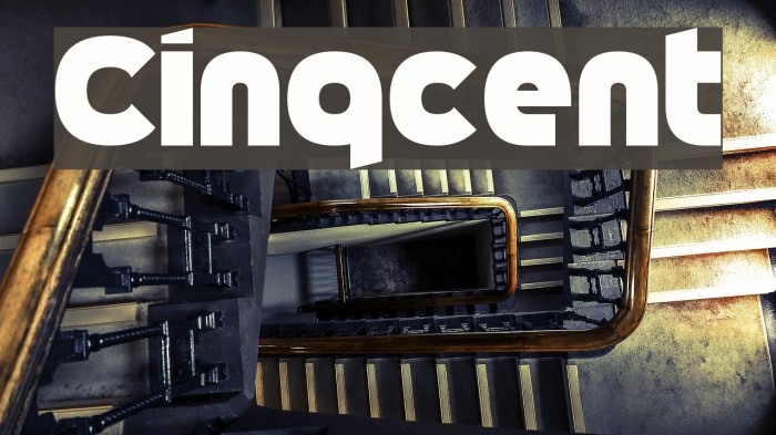Cinqcent Font examples