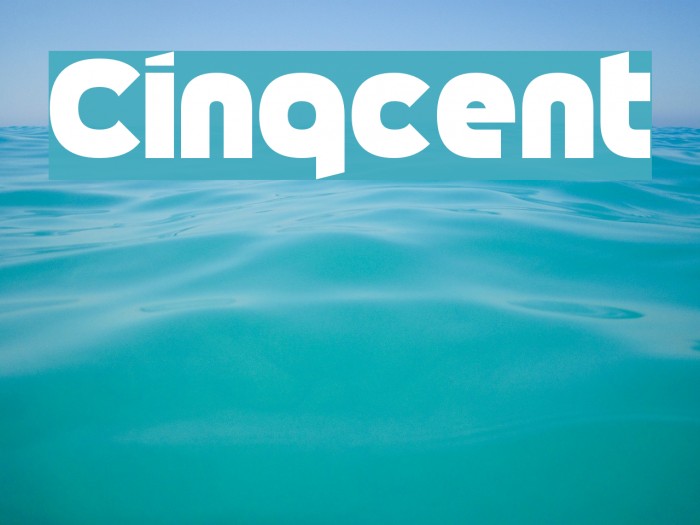 Cinqcent Font examples
