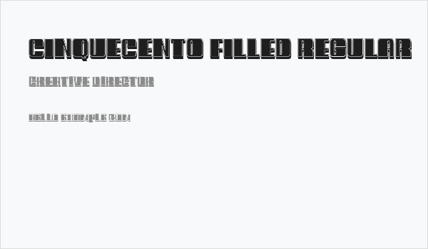 Cinquecento Filled Regular Business Card