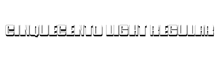 Cinquecento Light Regular  Скачать бесплатные шрифты