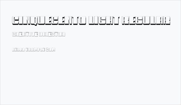 Cinquecento Light Regular Business Card