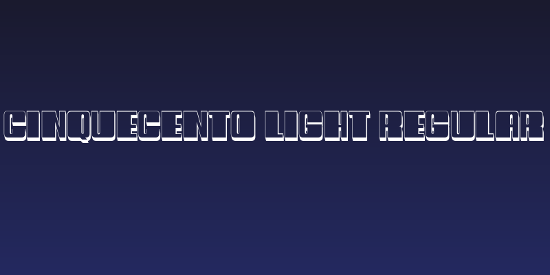 Cinquecento Light Regular Social Header