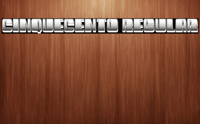 Cinquecento Regular Example 2