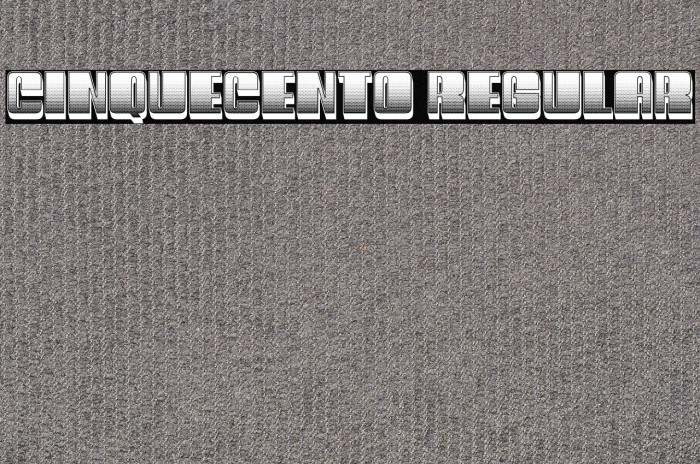 Cinquecento Regular Example 3