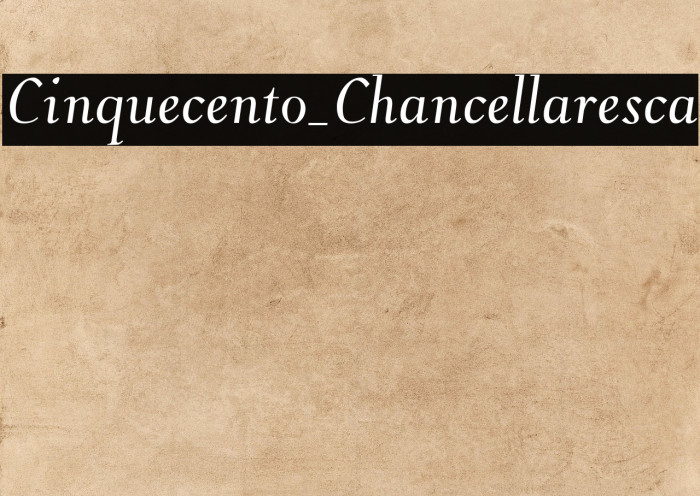 Cinquecento_Chancellaresca Example 3
