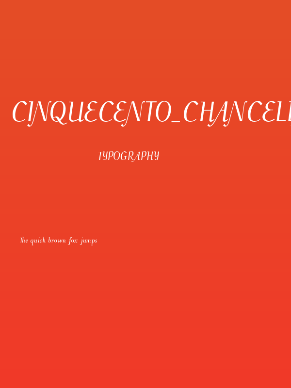 Cinquecento_Chancellaresca Poster