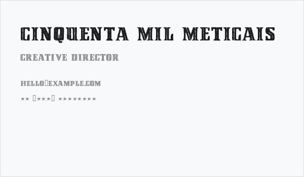 Cinquenta Mil Meticais Business Card