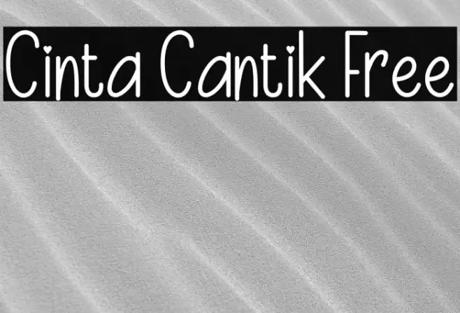 Cinta Cantik Free Font examples