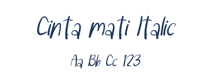 Cinta mati Italic Font Preview