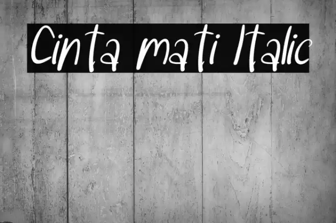 Cinta mati Italic  examples