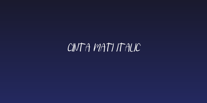 Cinta mati Italic Social Header