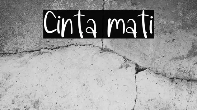 Cinta mati خط examples