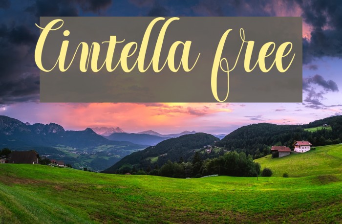 Cintella free Font examples