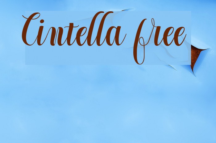 Cintella free Font examples