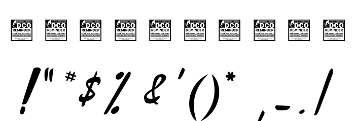 Cinthia Edito_PersonalUseonly Font OTHER CHARS