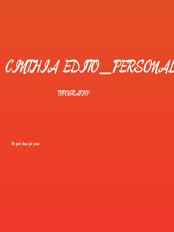 Cinthia Edito_PersonalUseonly Poster