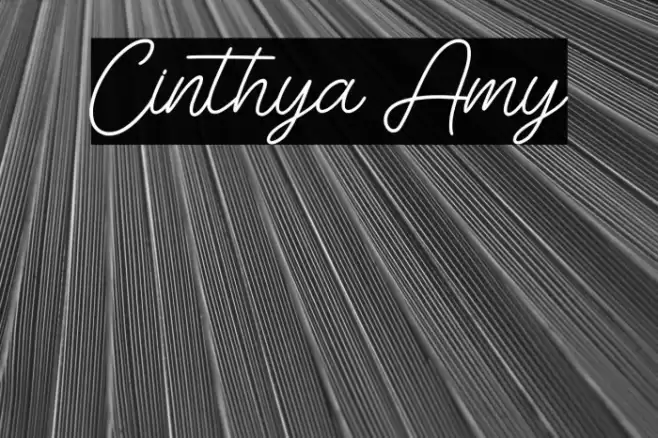 Cinthya Amy Font examples