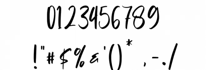 Cinthya Einzberg Font OTHER CHARS