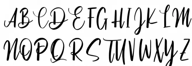 Cinthya Einzberg Schriftart Groß