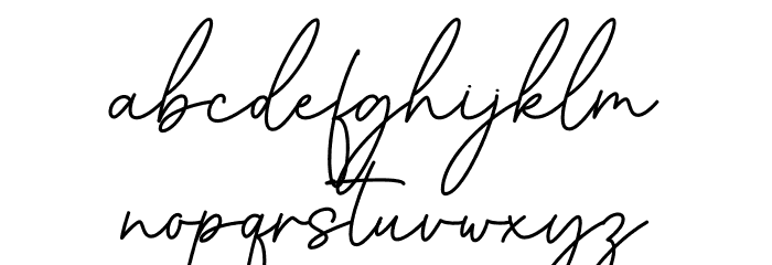 Cinthya Font LOWERCASE