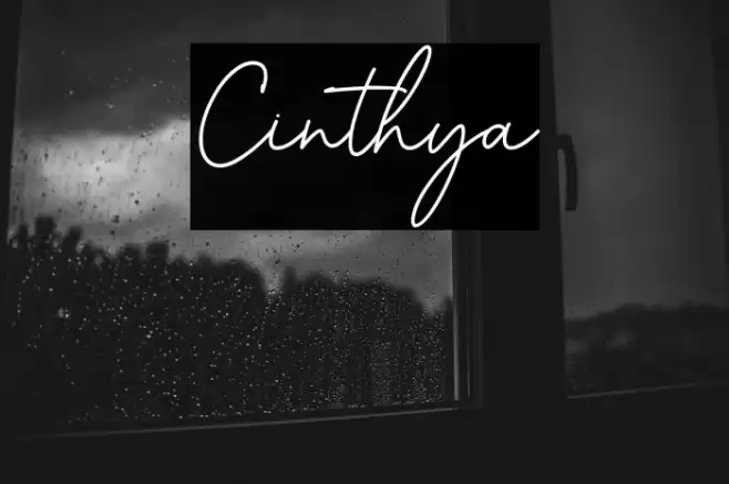 Cinthya Font examples