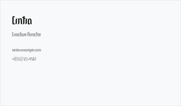 Cintia Business Card