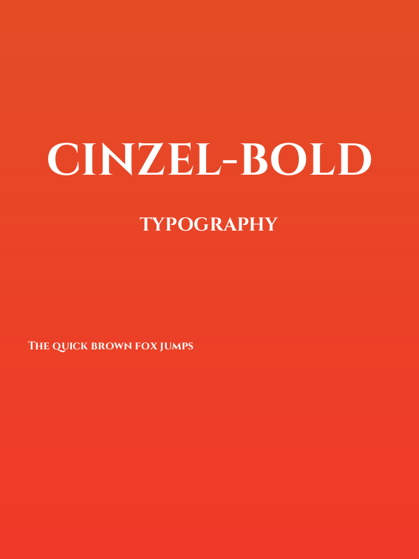 Cinzel-Bold Poster