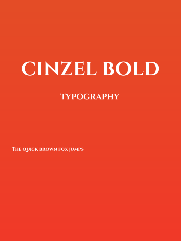 Cinzel Bold Poster