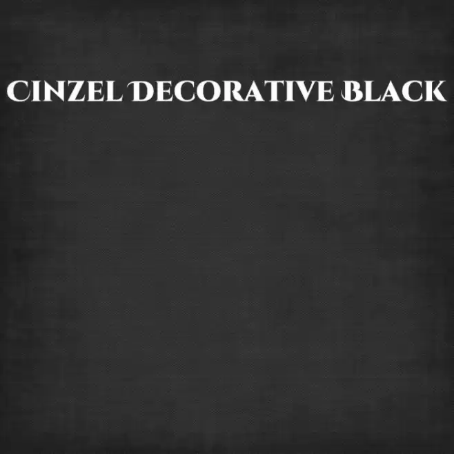 Cinzel Decorative Black Font examples