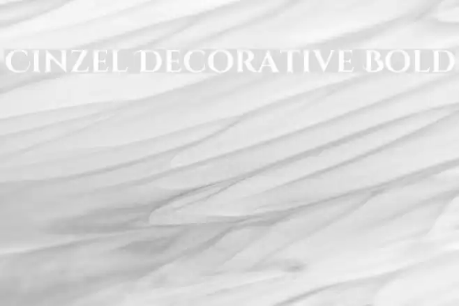Cinzel Decorative Bold Font examples