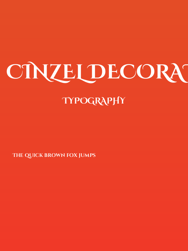 Cinzel Decorative Bold Poster