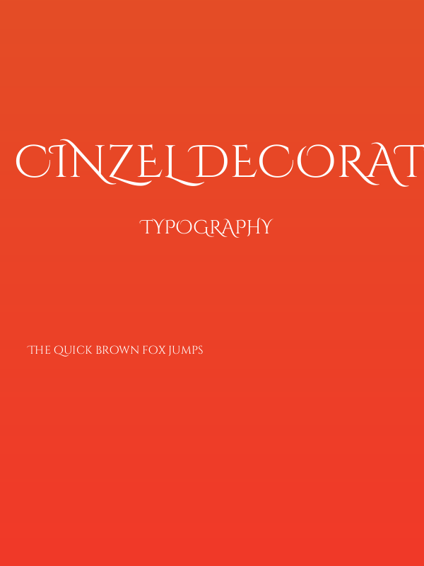 Cinzel Decorative Regular Poster