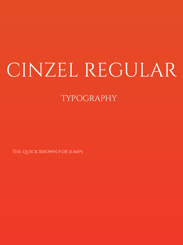 Cinzel Regular Poster