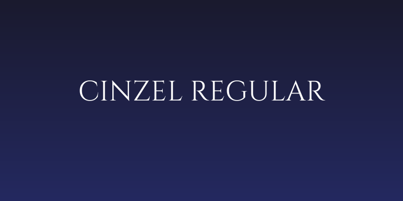 Cinzel Regular Social Header