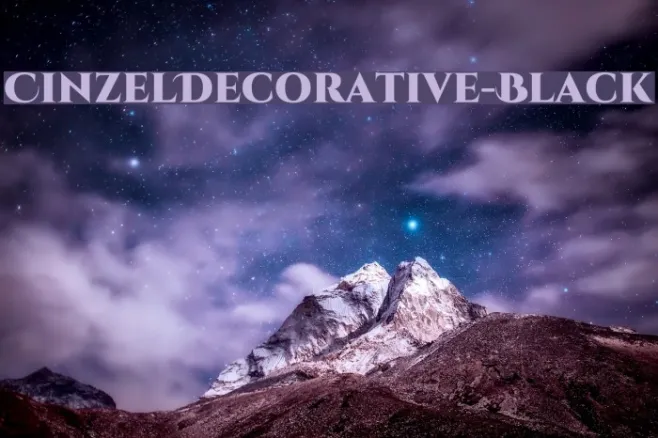 CinzelDecorative-Black Example 1