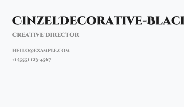CinzelDecorative-Black Business Card
