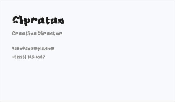 Cipratan Business Card
