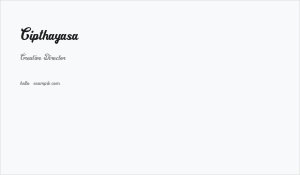 Cipthayasa Business Card