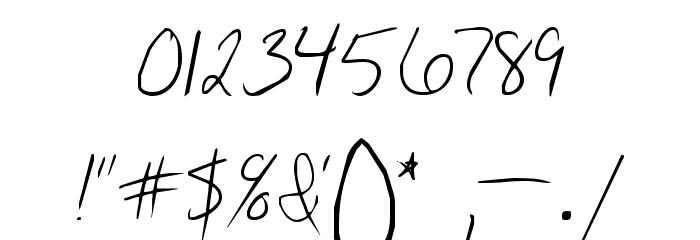 Circ Handwriting Font OTHER CHARS