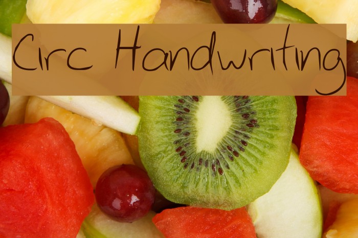 Circ Handwriting Font examples