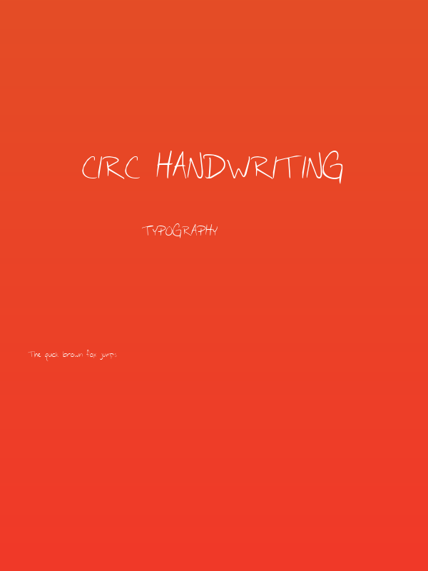 Circ Handwriting Poster