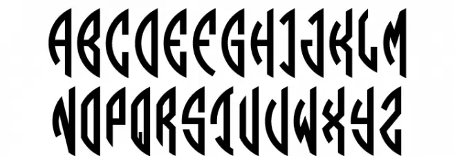 Circle Monogramm Left Шрифта ВЕРХНИЙ