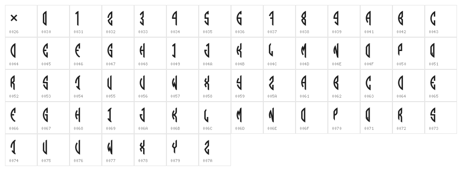 Circle Monogramm Left Character Map