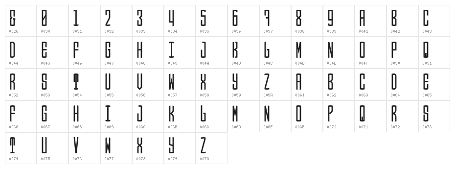 Circle Monogramm Middle Character Map