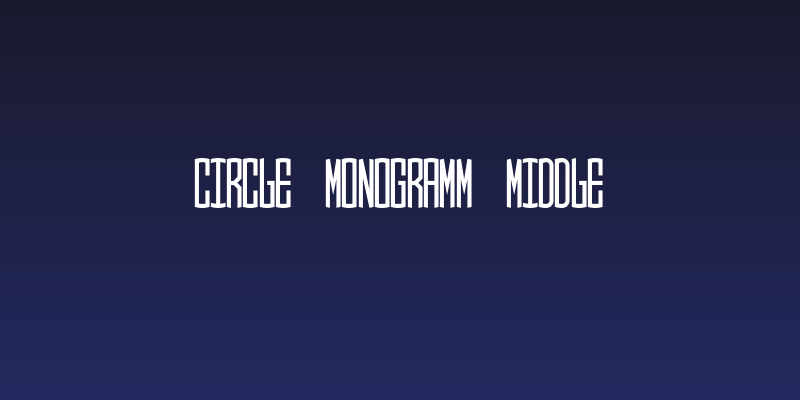Circle Monogramm Middle Social Header