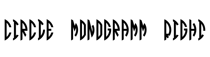 Circle Monogramm Right  नि: शुल्क फ़ॉन्ट्स डाउनलोड