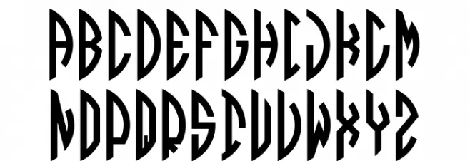 Circle Monogramm Right Шрифта ВЕРХНИЙ