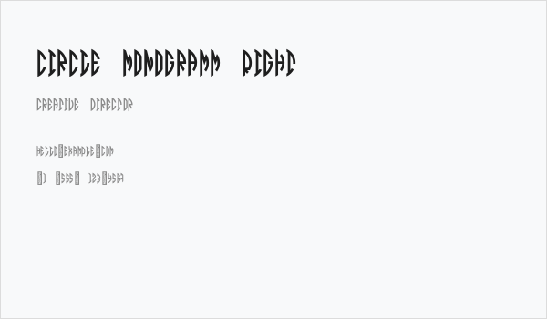 Circle Monogramm Right Business Card