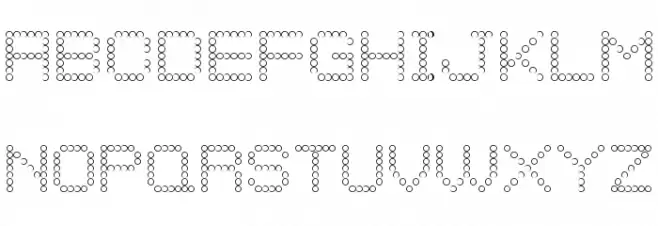 Circle Outline Regular Шрифта ВЕРХНИЙ