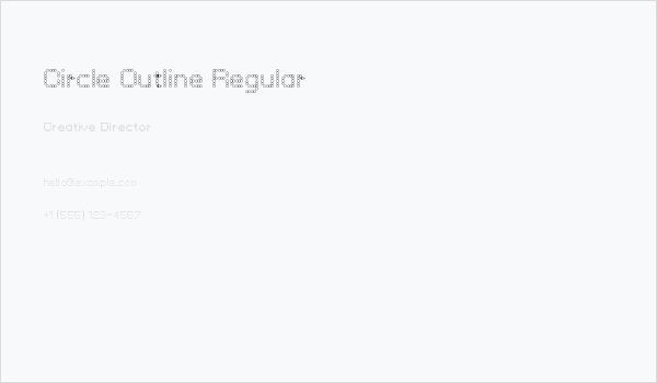 Circle Outline Regular Business Card